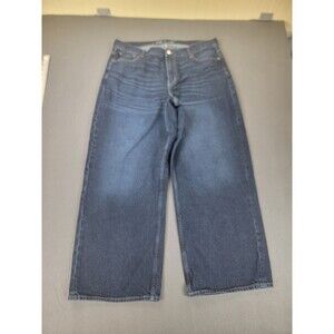 Old Navy Jeans Womens 18 Tall Baggy Wide Leg Mid-Rise Denim‎ boho hippie
